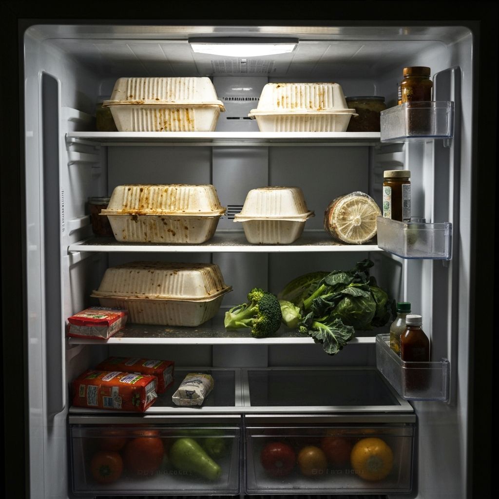 Heladera desorganizada