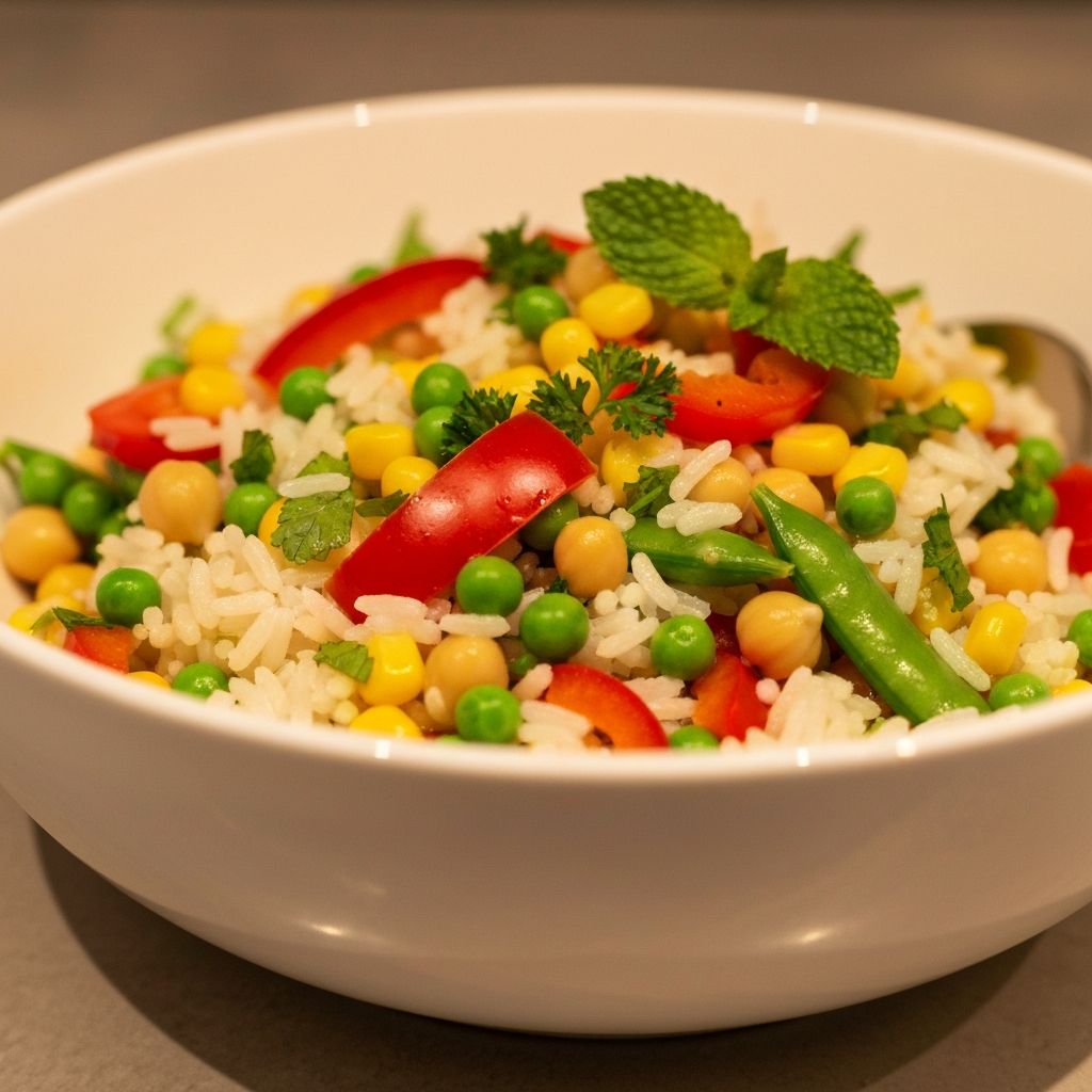 Ensalada de Arroz Integral y Verduras