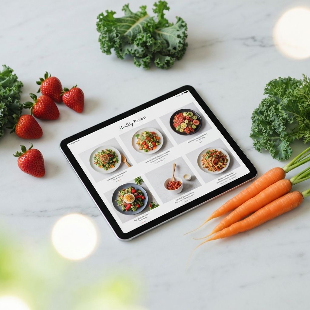 Ebook 100 Recetas Saludables en tablet